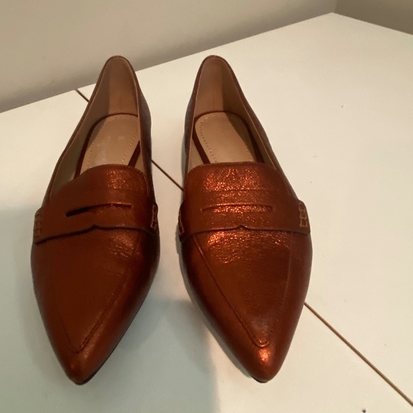 Coach Tabitha Mirror Metallic Warm bronze  Womens Penny Loafers size 7.5 - Picture 1 of 13